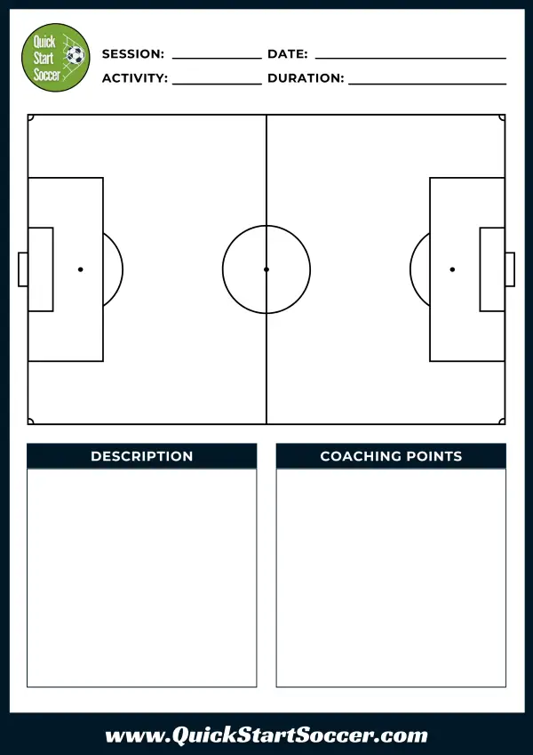 Soccer Drill Template - Full Pitch