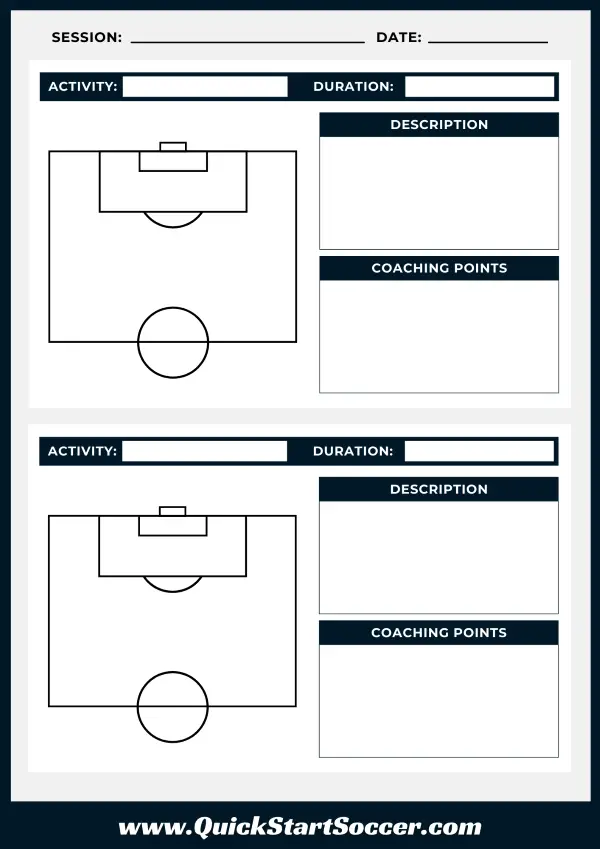 Soccer Drill Template - Half Pitch