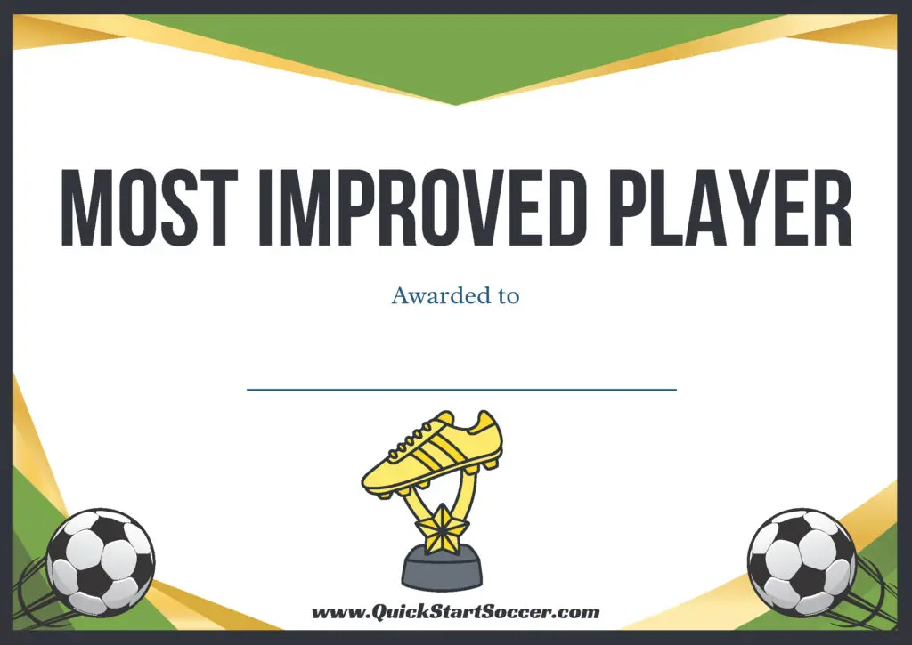 Soccer Certificate - Most Improved